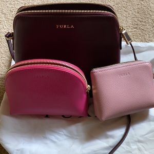 NWOT Furla purse with nesting bags